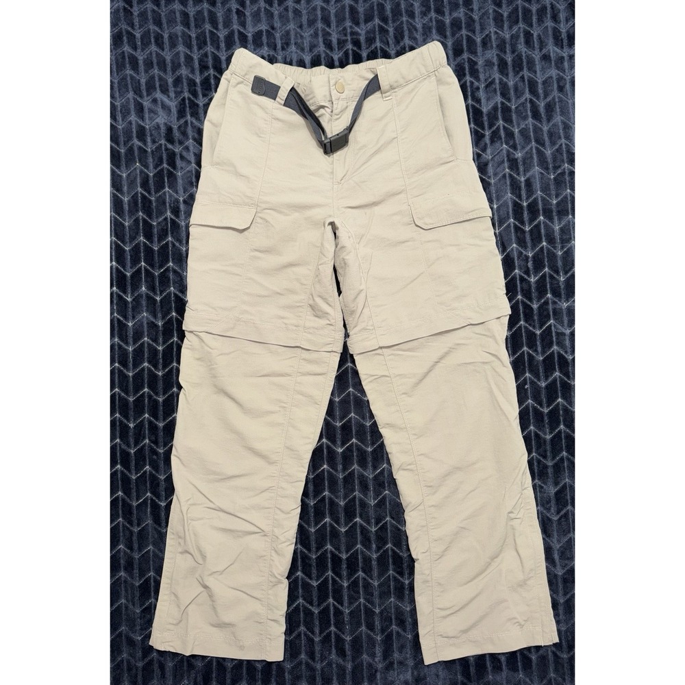 The North Face Mens Beige Convertible Zip Off Hiking Trail Cargo Pants Size M